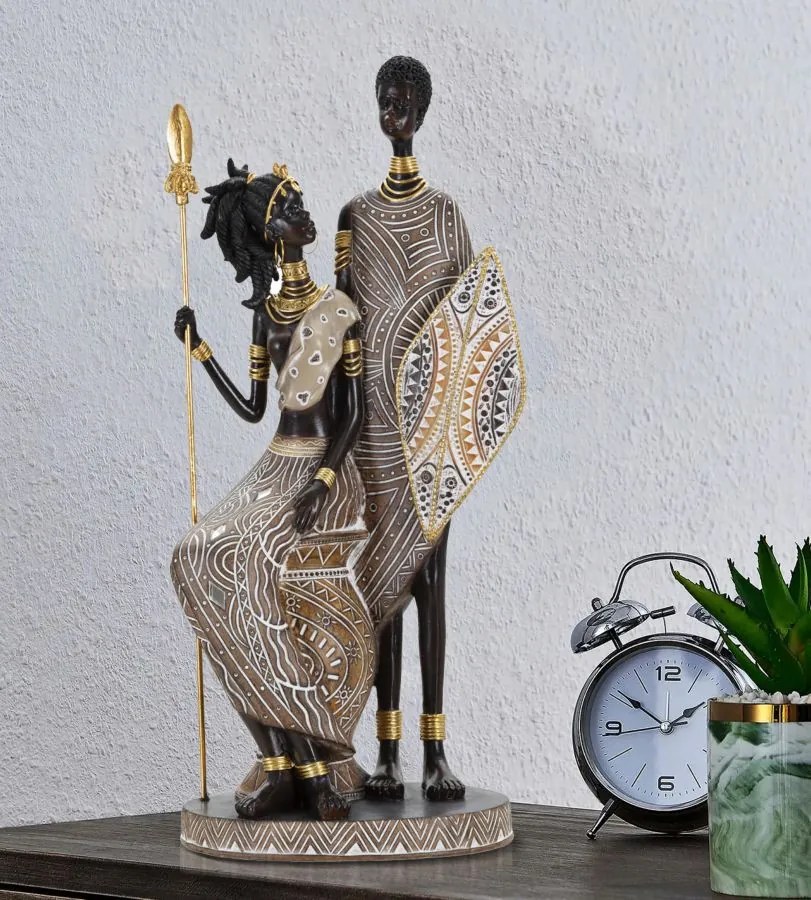 Törzsi masai család 16,5x11,5x38 cm