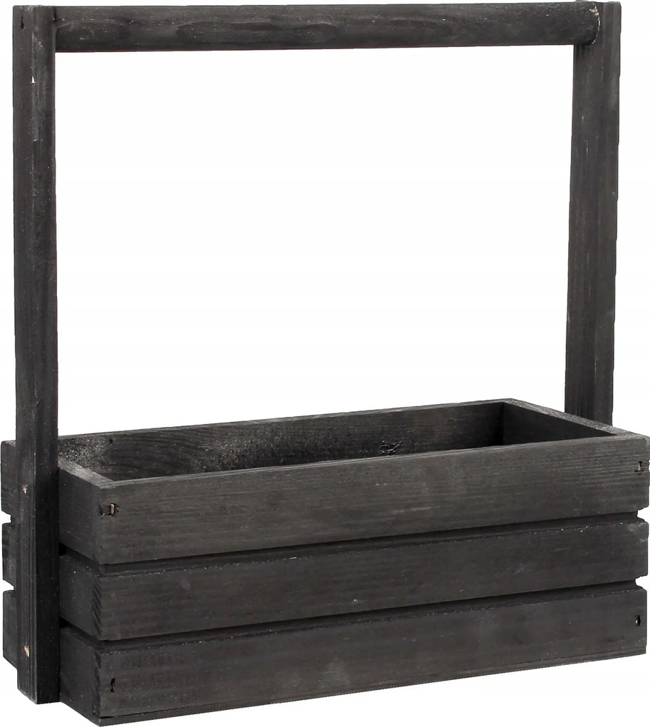 Fekete Fa Doboz Fejpánttal 30x13x11/31cm