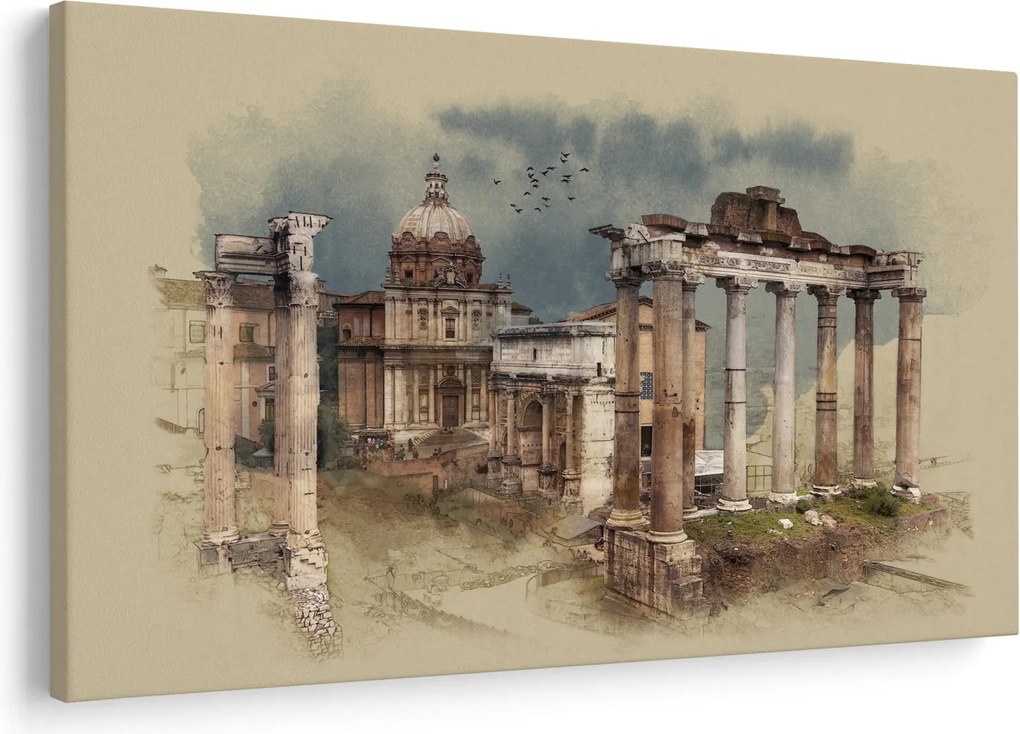 Kép - Forum Romanum, Róma, Olaszország (90x60 cm)