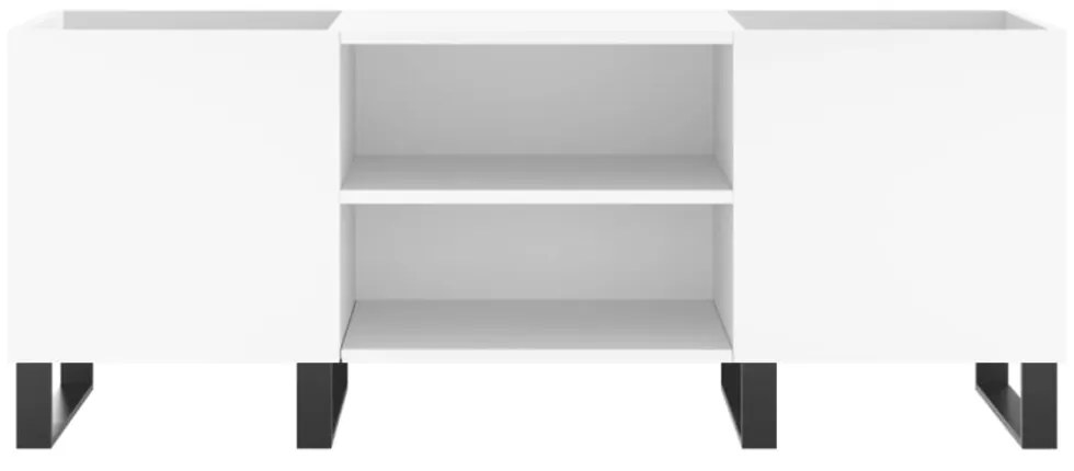 fehér szerelt fa hanglemezszekrény 121x38x48 cm