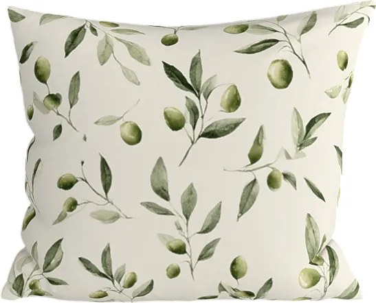 Pamut párnahuzat OLIVE POLY 45x45 cm, zöld