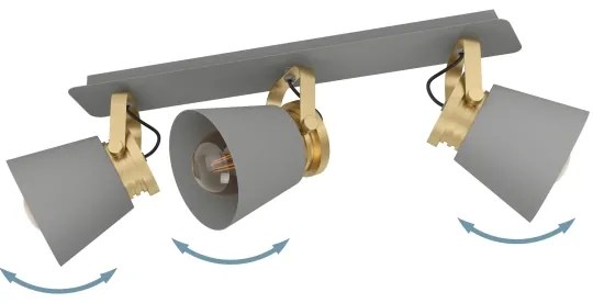 Eglo 43837 - Spotlámpa TWICKEN 3xE27/40W/230V