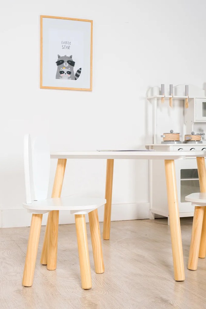 Ourbaby - Gyerek asztal és székek nyuszifülekkel Bunny