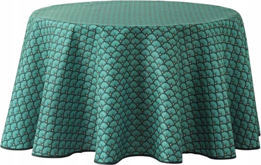 Abrosz Kerek Asztalra, Foltálló, zöld 180 cm