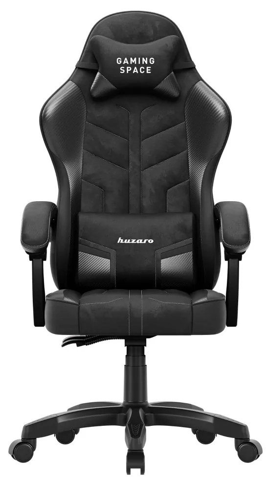 Gamer szék, forgó, ergonómikus, fekete
