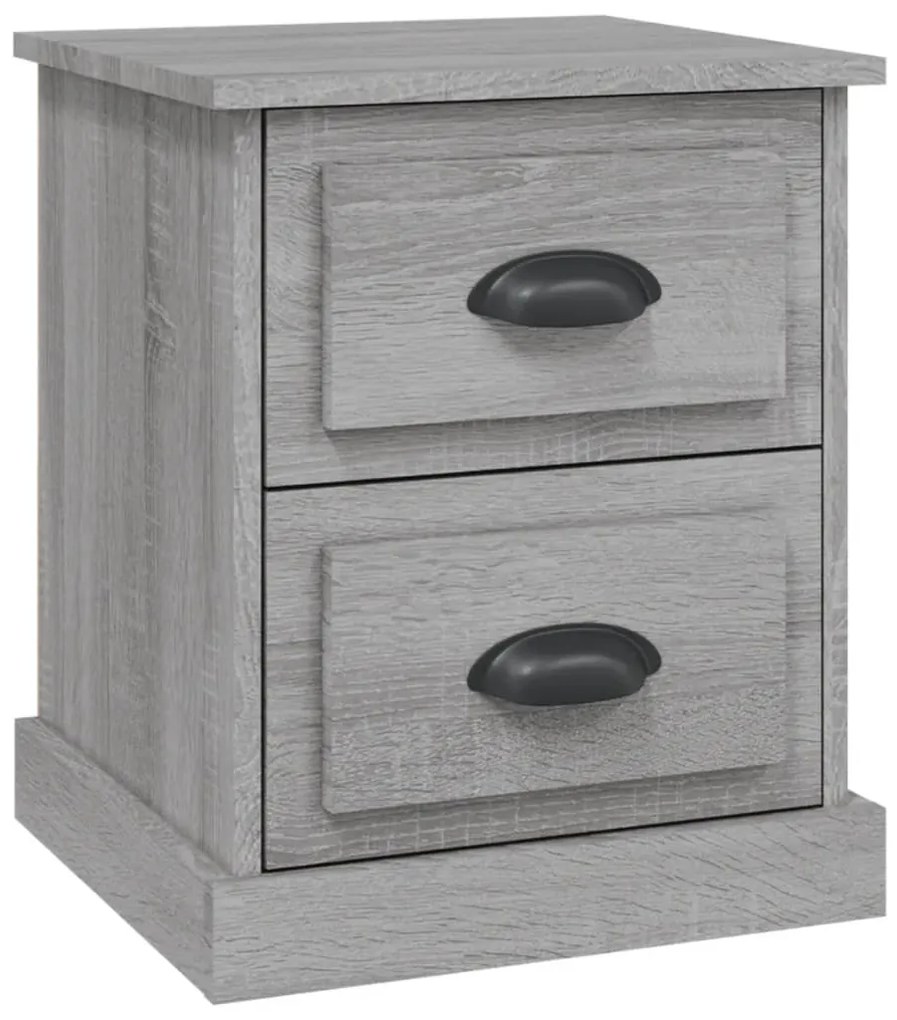 Szürke sonoma színű szerelt fa éjjeliszekrény 39 x 39 x 47,5 cm