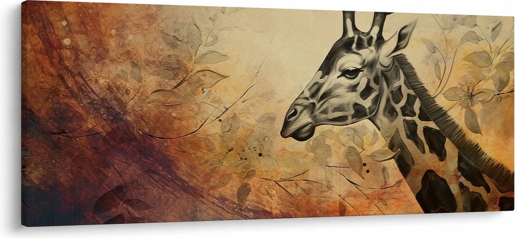 Kép - Zsiráf, festmény (120x50 cm)