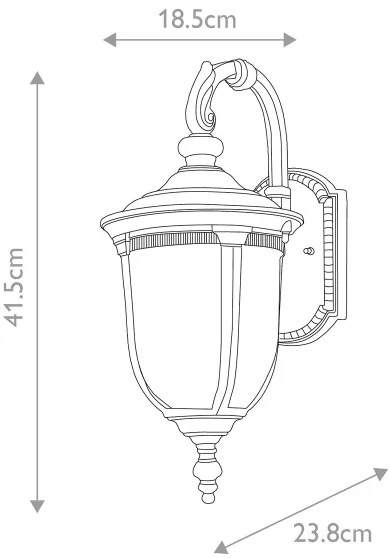 Elstead CL2-S - Kültéri fali lámpa CLEVELAND 1xE27/60W/230V IP44