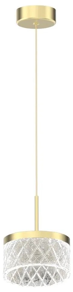 LED Csillár zsinóron ELEGANCE LED/9W/230V átm. 15 cm arany