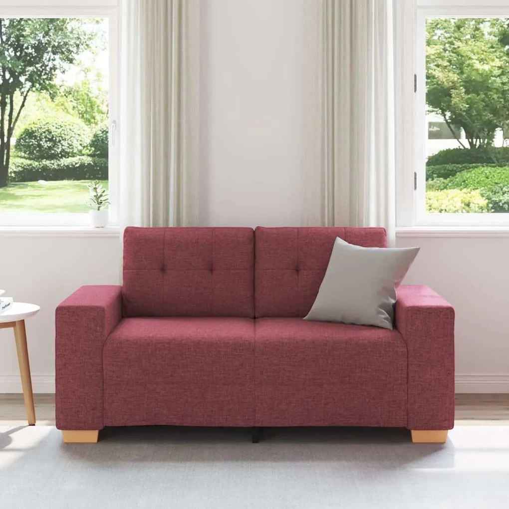 borvörös szövet loveseat kanapé 120 cm