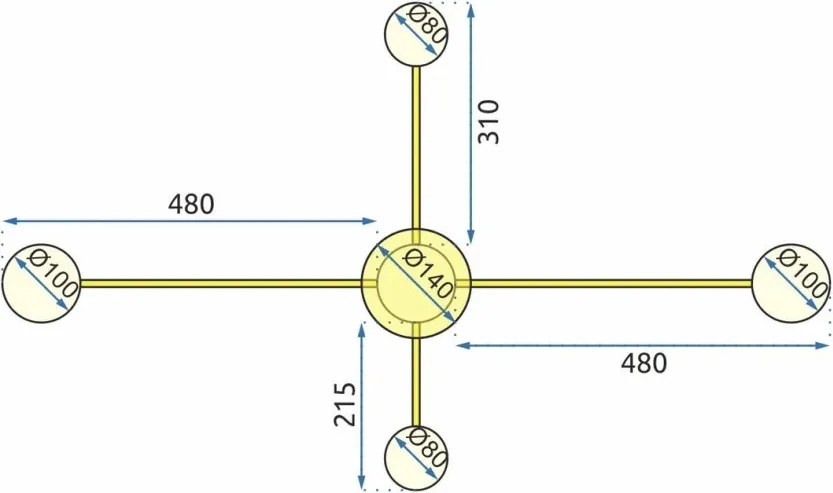 MORETTI MO5833 GALAXY Modern Mennyezeti Lámpa LED IP20