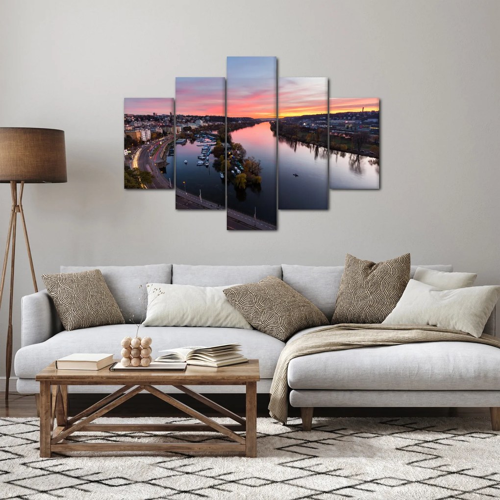 Az éjszakai Prága képe (150x105 cm)