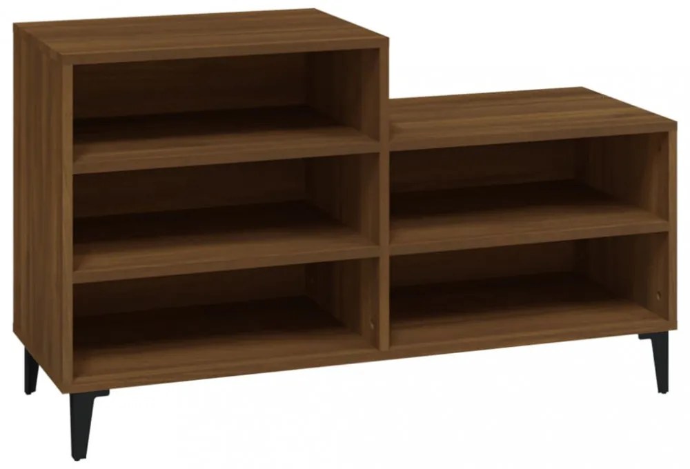 vidaXL barna tölgyszínű szerelt fa cipősszekrény 102x36x60 cm