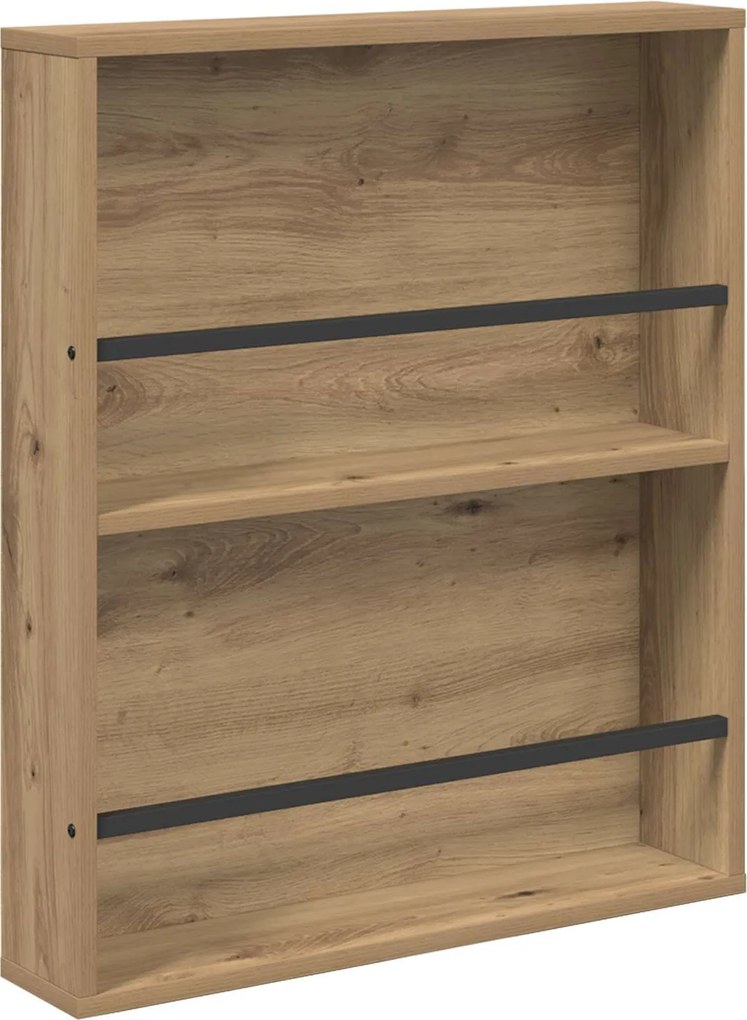 vidaXL Magazin állvány polcokkal Artisan tölgy 60 x 12 x 70 cm Faanyag