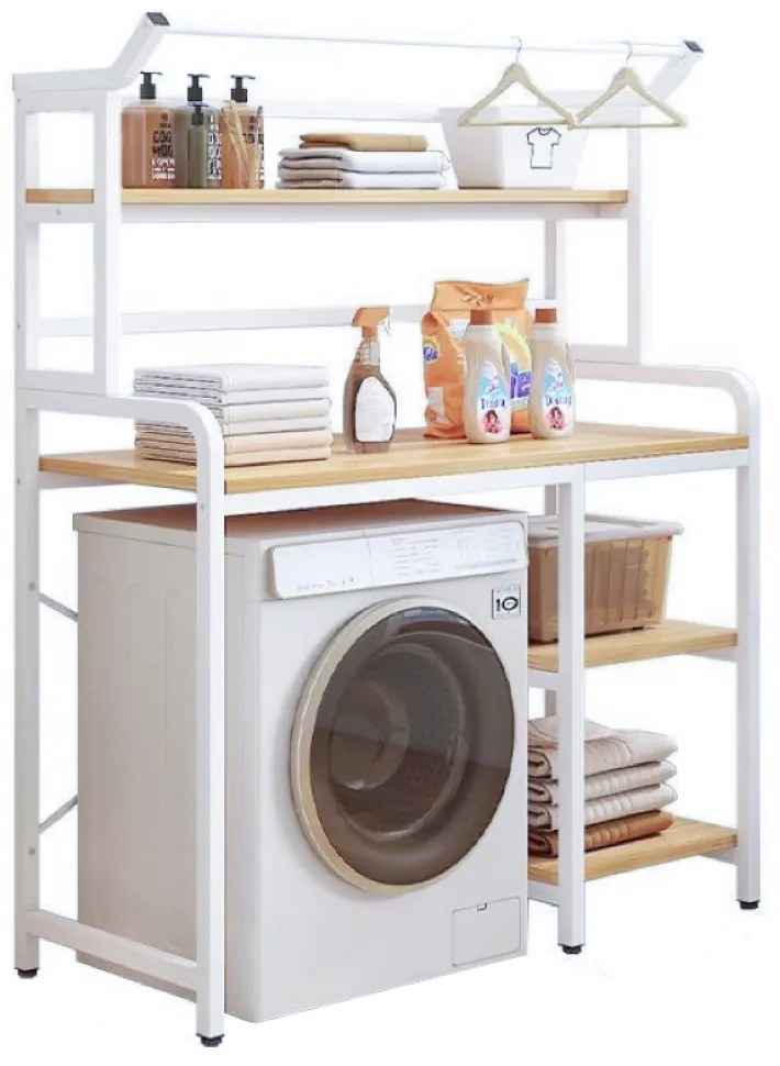 DARBY mosógép fölé polc, tölgyfa