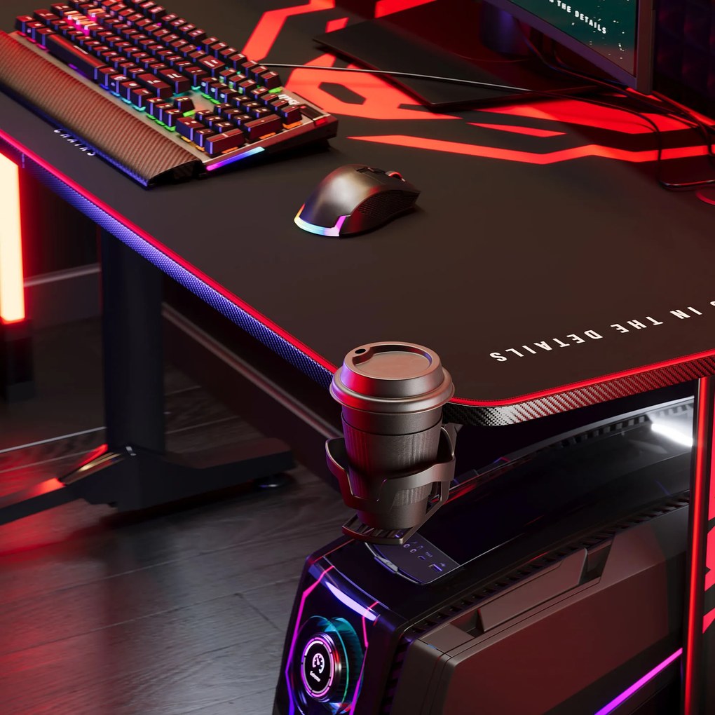 Gamer asztal 140 cm fekete: Diablo X-Mate 1400
