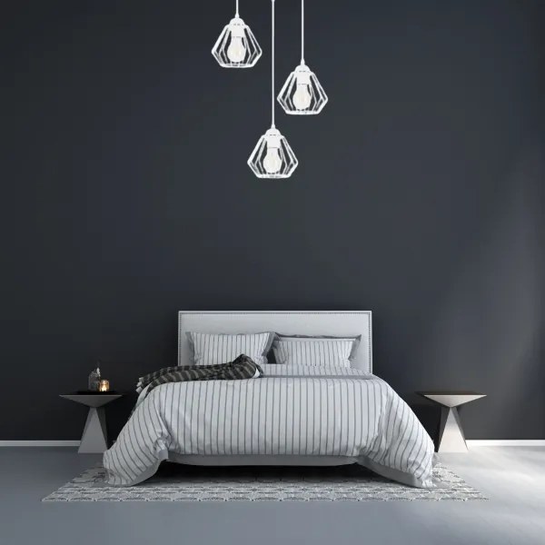 Csillár zsinóron CEED 3xE27/60W/230V fehér