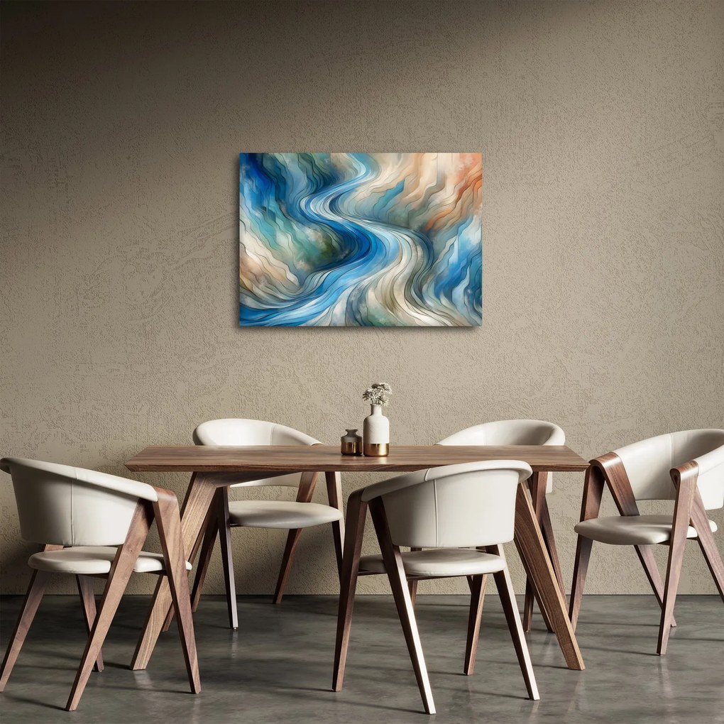 Kép - Absztrakt áramlat (70x50 cm)