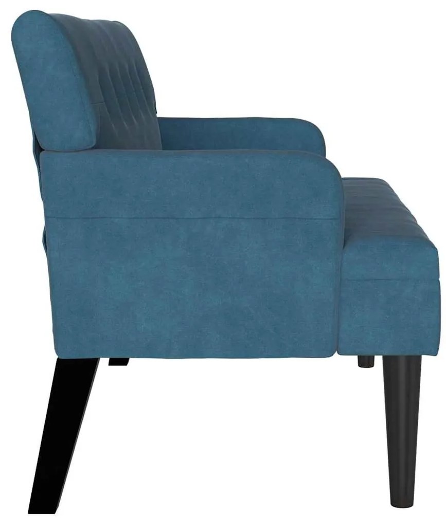 vidaXL Chesterfield Pad Kék 112 x 65,5 x 75 cm Bársony