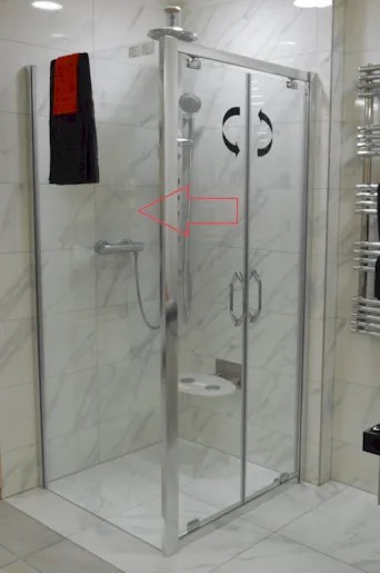 Hüppe Next oldalsó paraván a zuhanyajtóhoz 90 cm 140505.069.322
