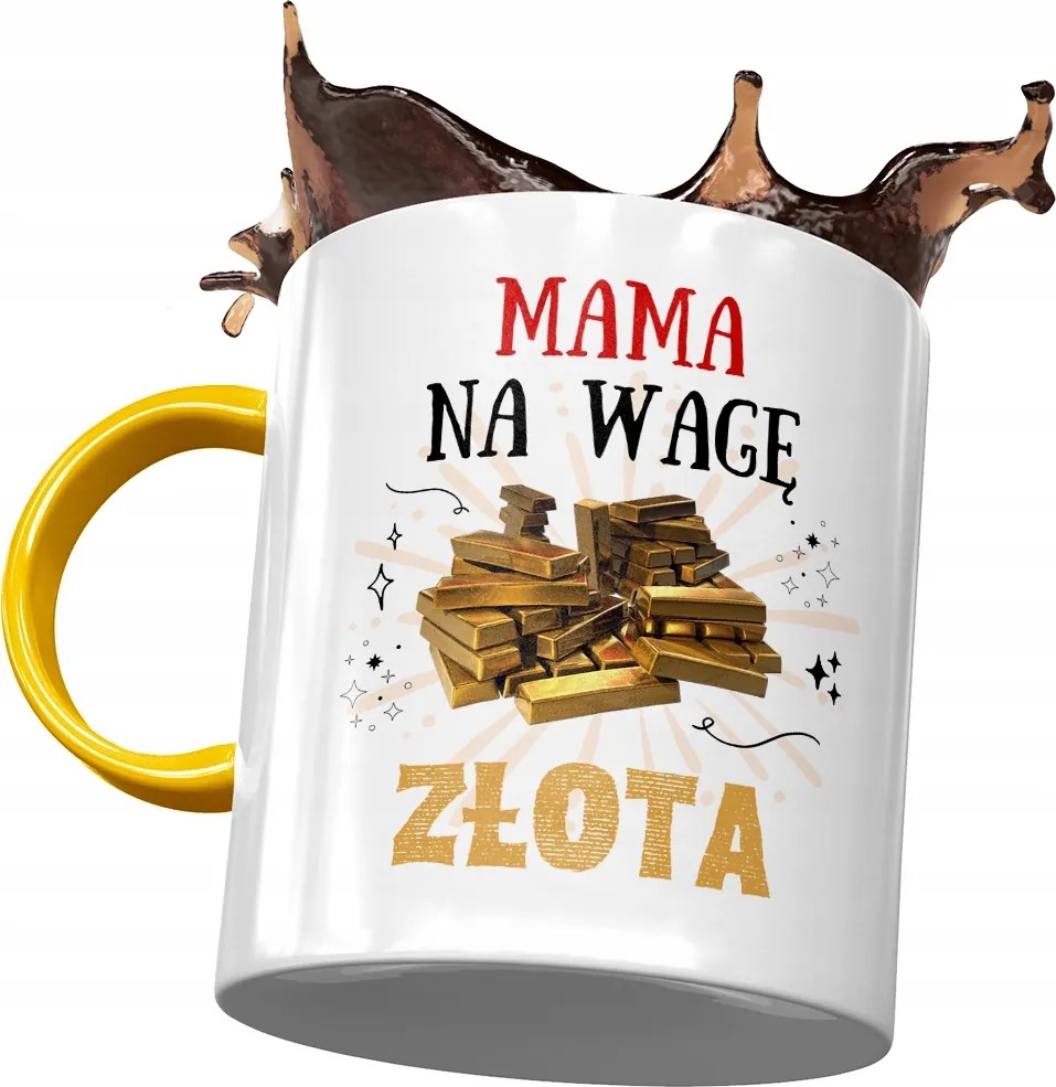 Sárga Bögre Anyák napjára Nyomtatott fényképpel