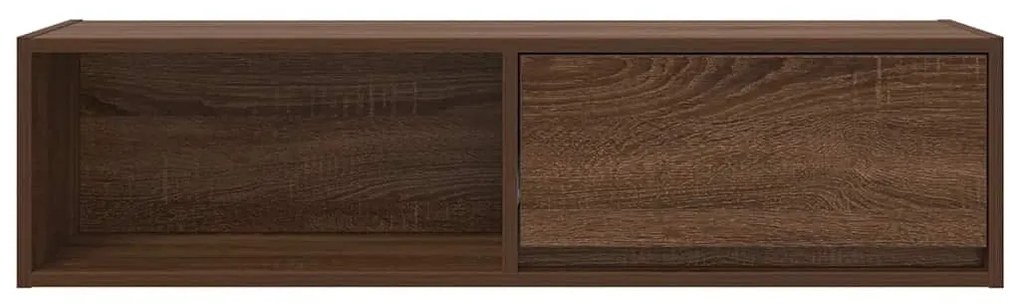 barna tölgy színű szerelt fa TV-szekrény 100x31x25,5cm