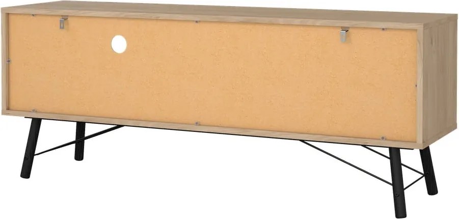 Natúr színű TV-állvány tölgyfa dekorral 150x60x40 cm Ry – Tvilum