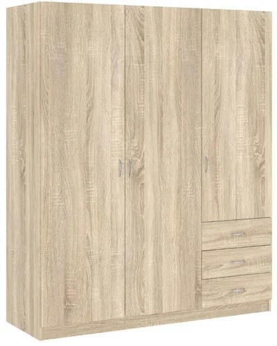 GAYA Gardróbszekrény Tölgy Színben 146 cm.