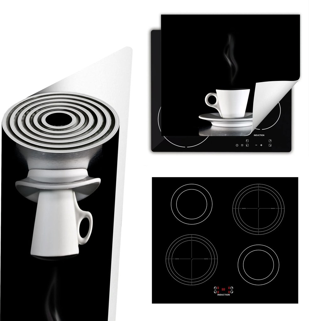 Tűzhelyvédő Szőnyeg Több Helyet Biztosít 60x52 fekete kávé