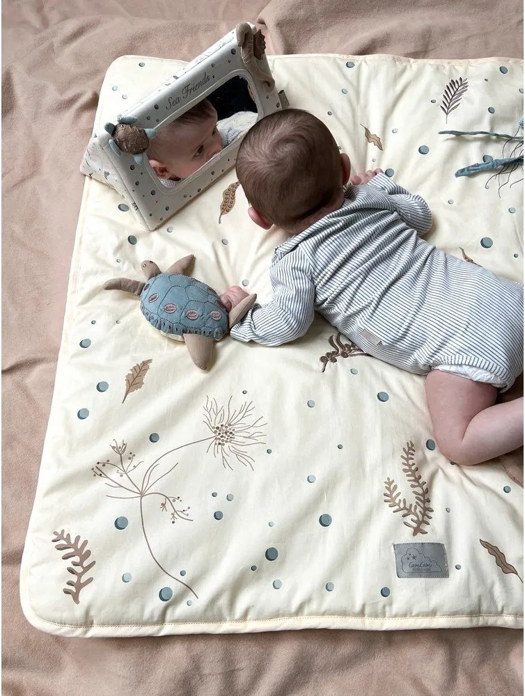 Világossárga játszószőnyeg 80x80 cm Sea Garden – Cam Cam Copenhagen