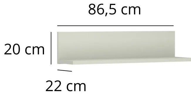 Fali polc Kodro 2 (kasmír + evoke tölgy) . 1116937