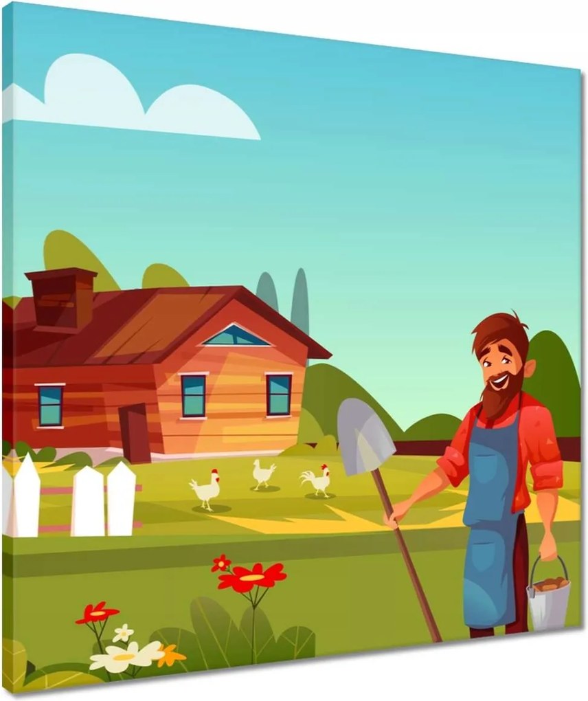 Vászonkép 50x50 Farm Gyerekszoba