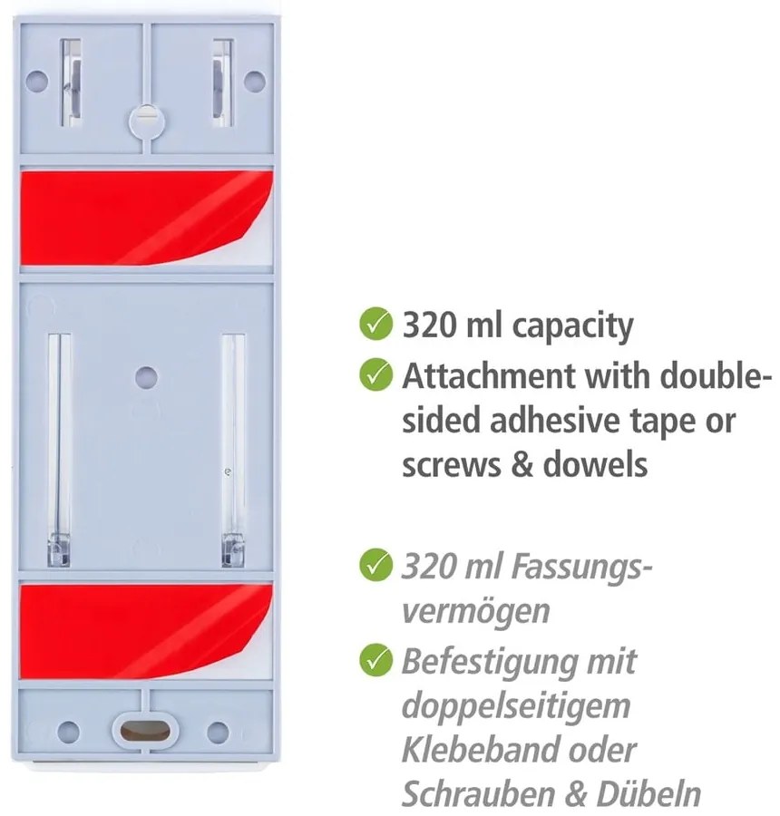 Fehér fali műanyag szappanadagoló 320 ml Istres – Wenko