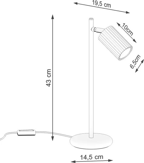 Brilagi - LED asztali lámpa CRESTO 1xGU10/10W/230V fekete
