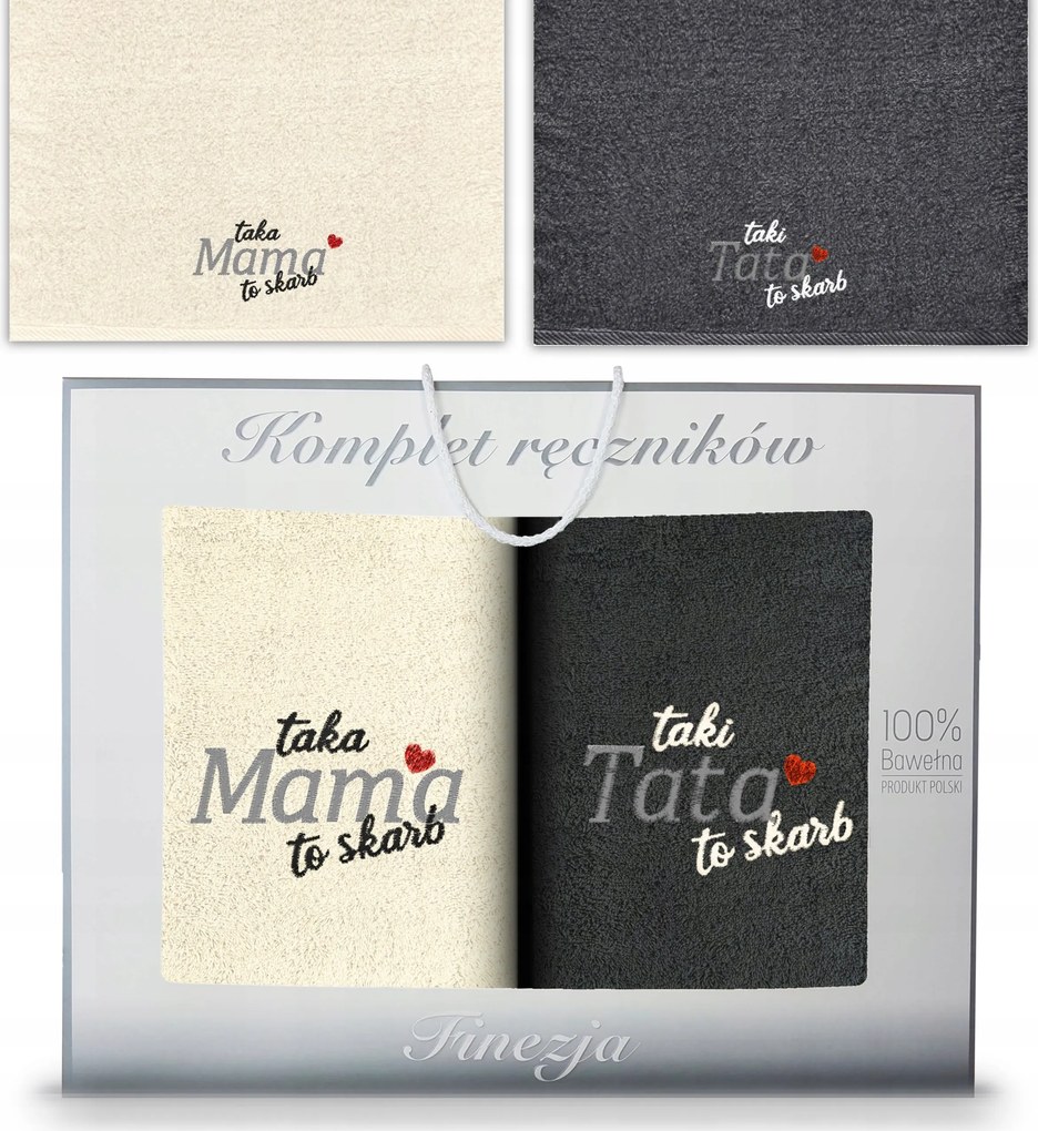 Ajándék Anyák És Apák Napjára Törölköző Szett Hímzés Ajándékdoboz Koney