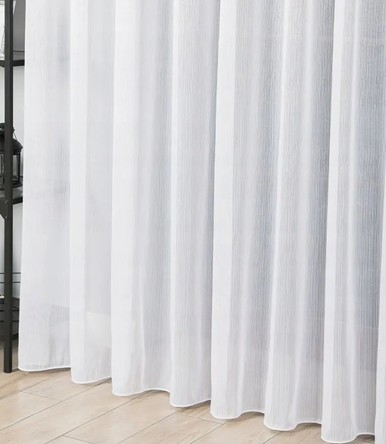 Függöny háló vastag, csillogó és súlyzós kész szalaggal 300x270