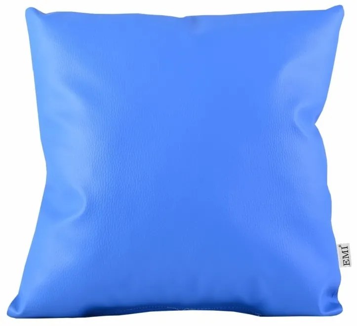 EMI kék színű műbőr párna, Párna 45x45 cm