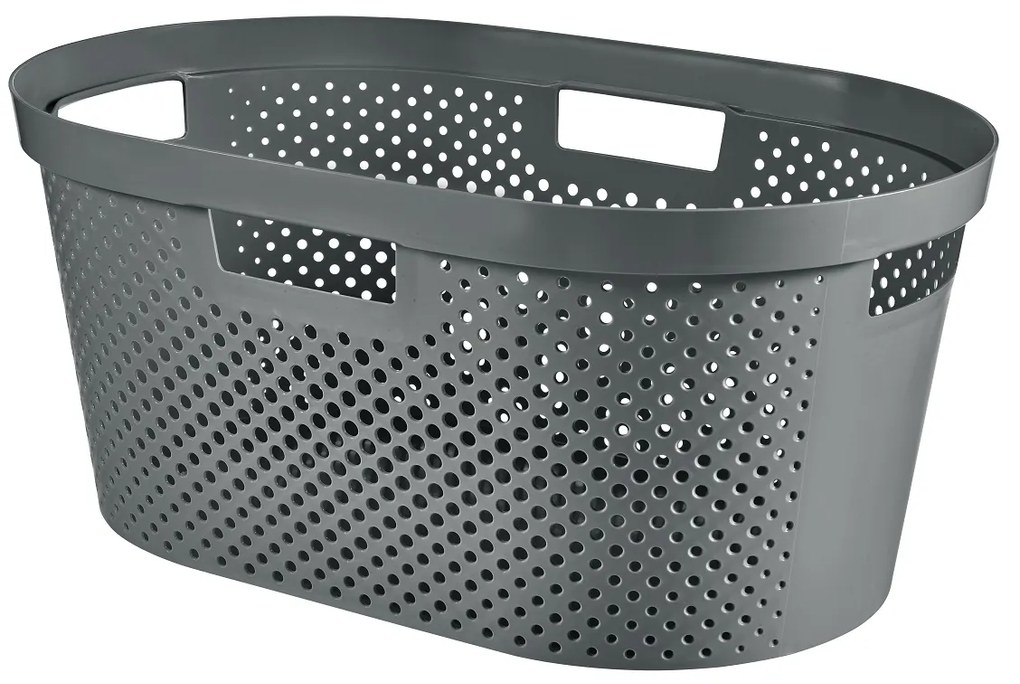 Curver INFINITY szennyeskosár, 39l szürke pöttyös szürke