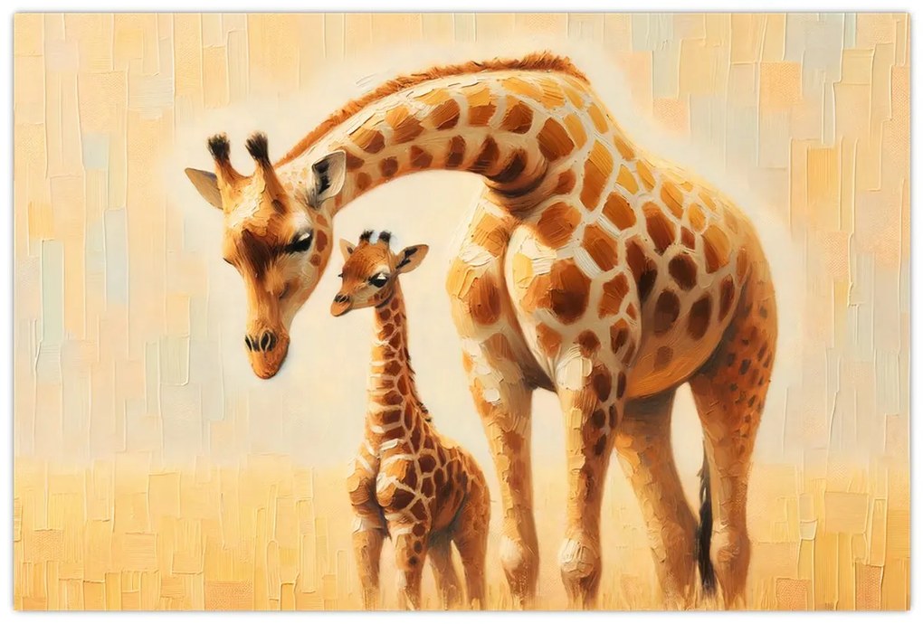 Kép - Zsiráfok (90x60 cm)