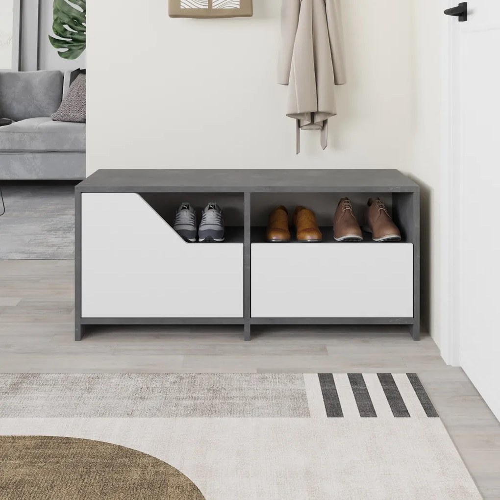 Nexus Shoe Cabinet - Grey, White