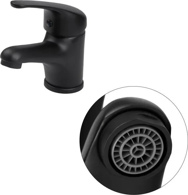 Erga Lati, mosogató csaptelep h-130, fekete matt, ERG-YKA-BU.LATI24-BLK