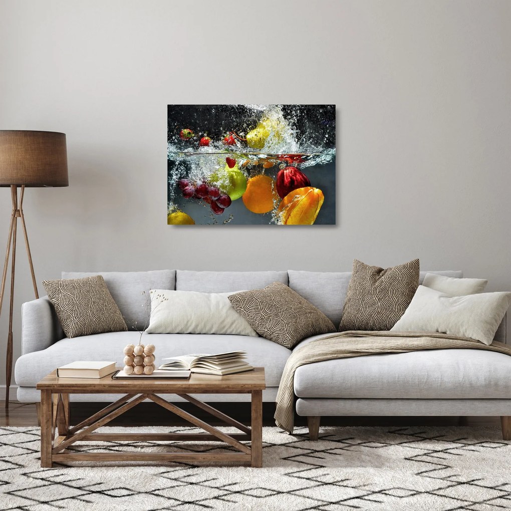 Kép - gyümölcs (üvegen) (70x50 cm)
