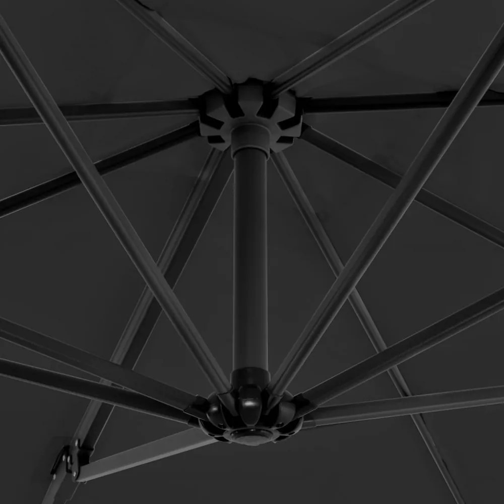 antracit konzolos kerti napernyő alumíniumrúddal 250 x 250 cm