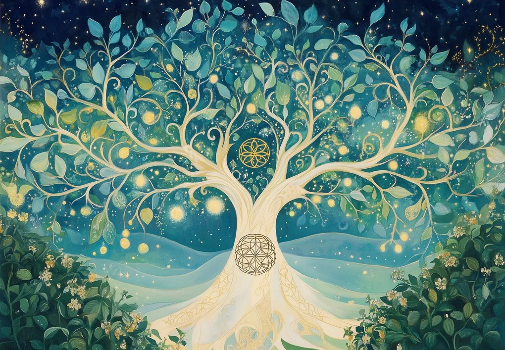 Fotótapéta - Mágikus fa spirálokkal (147x102 cm)