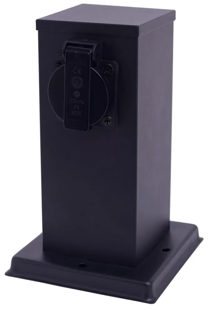 Milagro Kültéri csatlakozós oszlop 1Z 230V IP44 20 cm fekete MI2422