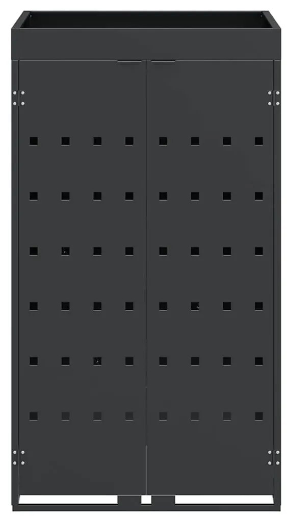 Kukás Tároló Virágzó Tetővel Egyszemélyes 240L Kukához Antracit