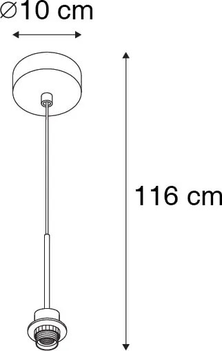 Modern függőlámpa bronz fekete kábellel - Combi 1