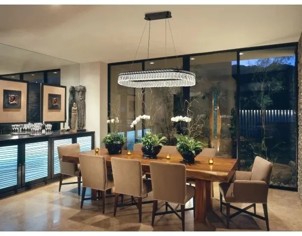 LED fényerőszabályozható kristálycsillár kábelen függő THALIA LED/50W/230V 3000-6000K + távirányító