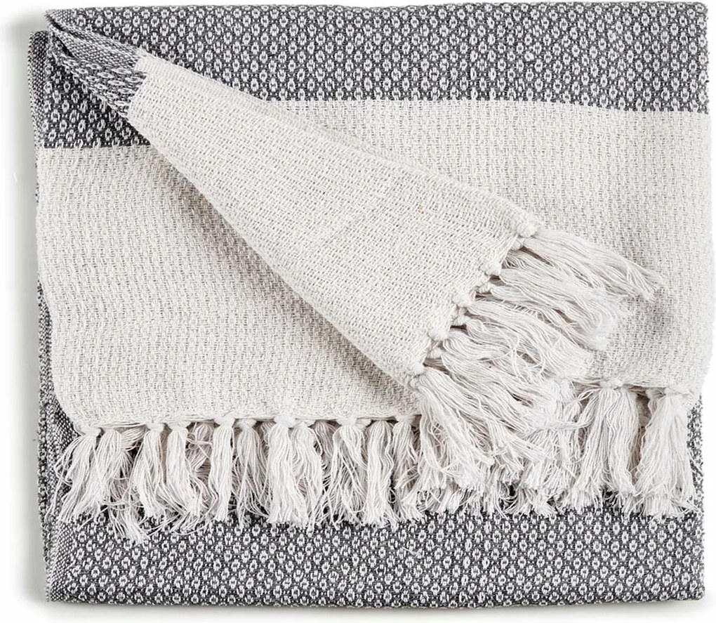 Pamut Ágytakaró 130 X 160 CM Szürke 100 % Pamut