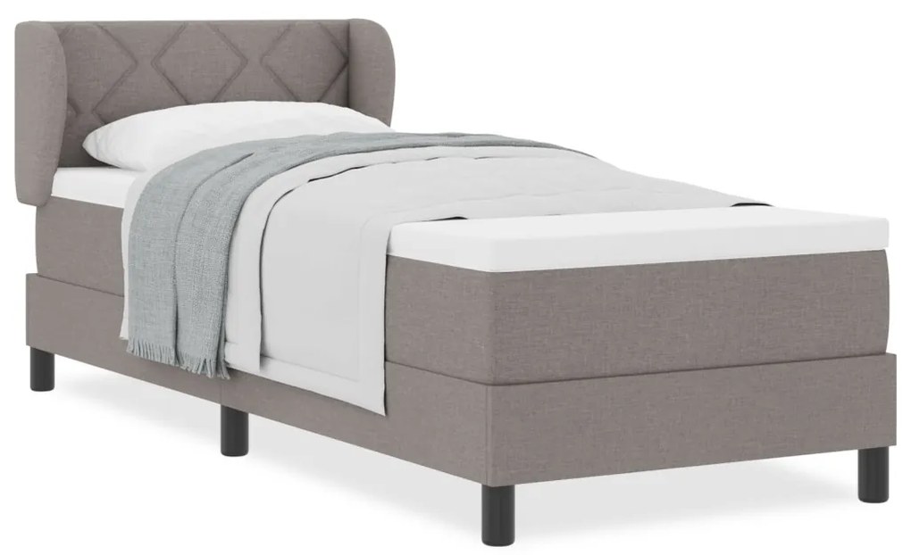 Boxspring Ágy Matrac 80x200 cm Taupe Szövet